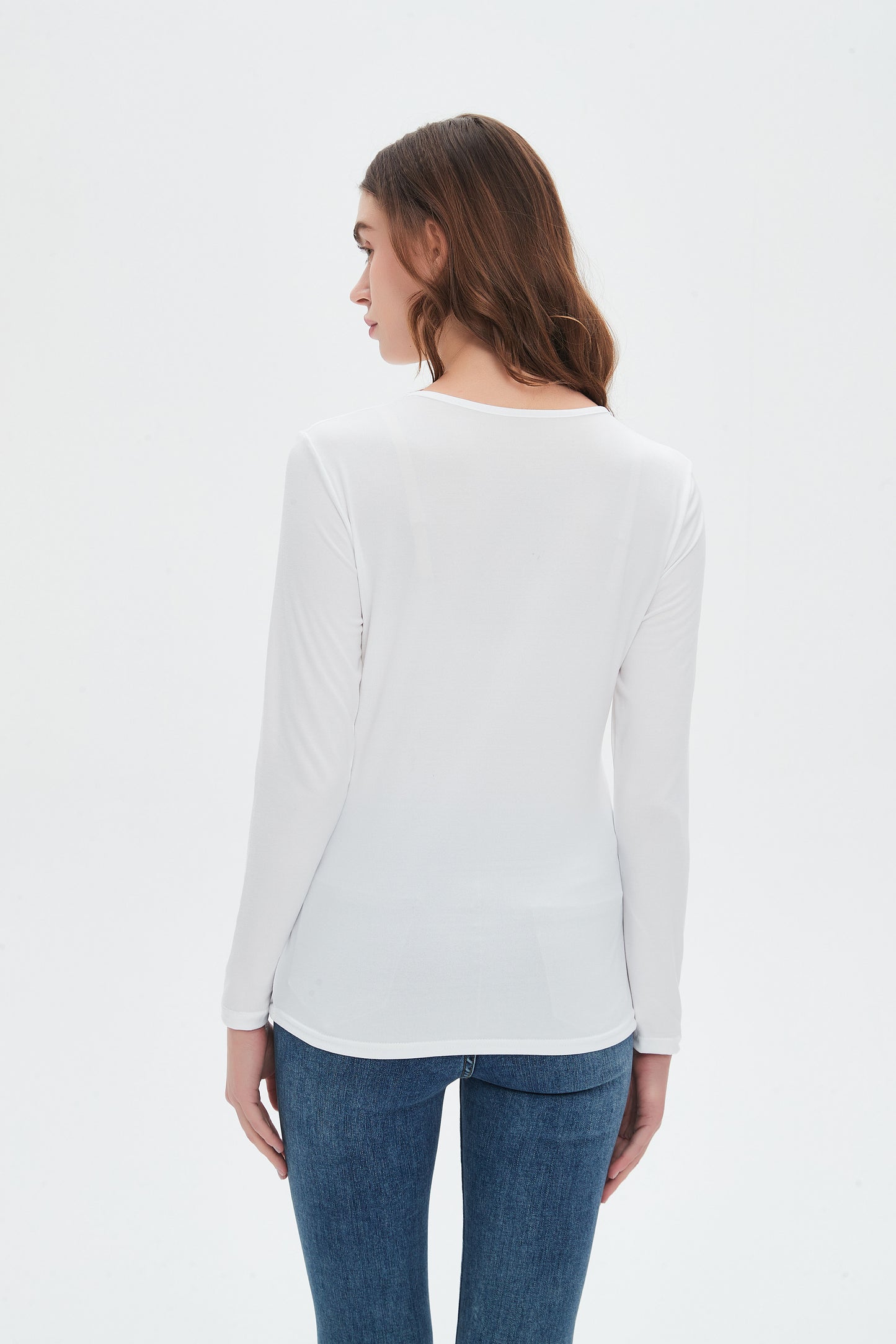 women's elastic knit base shirt